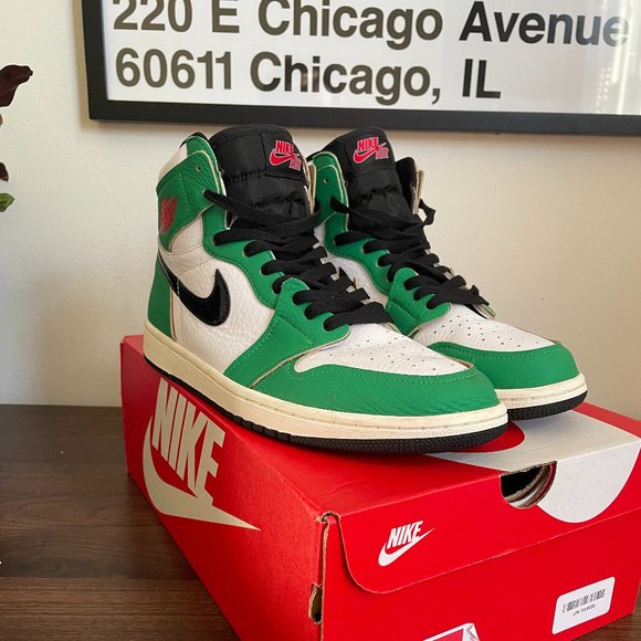 Jordan 1 Retro High "Lucky Green" - Picture 1 of 8
